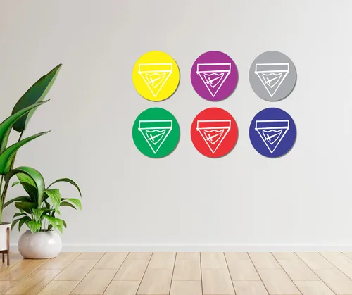 6 Quadros Classes Desbravadores Igreja Adventista Mdf Decora Preto Marrom-claro